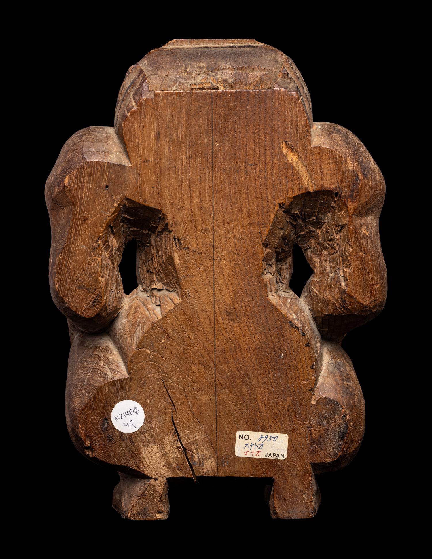 A Japanese Wood Figure of an Oni