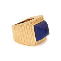 TIFFANY & CO., YELLOW GOLD AND LAPIS LAZULI RING