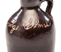 Six Fair and Amusement Park Souvenir Slip-Glazed Miniature Stoneware Vessels