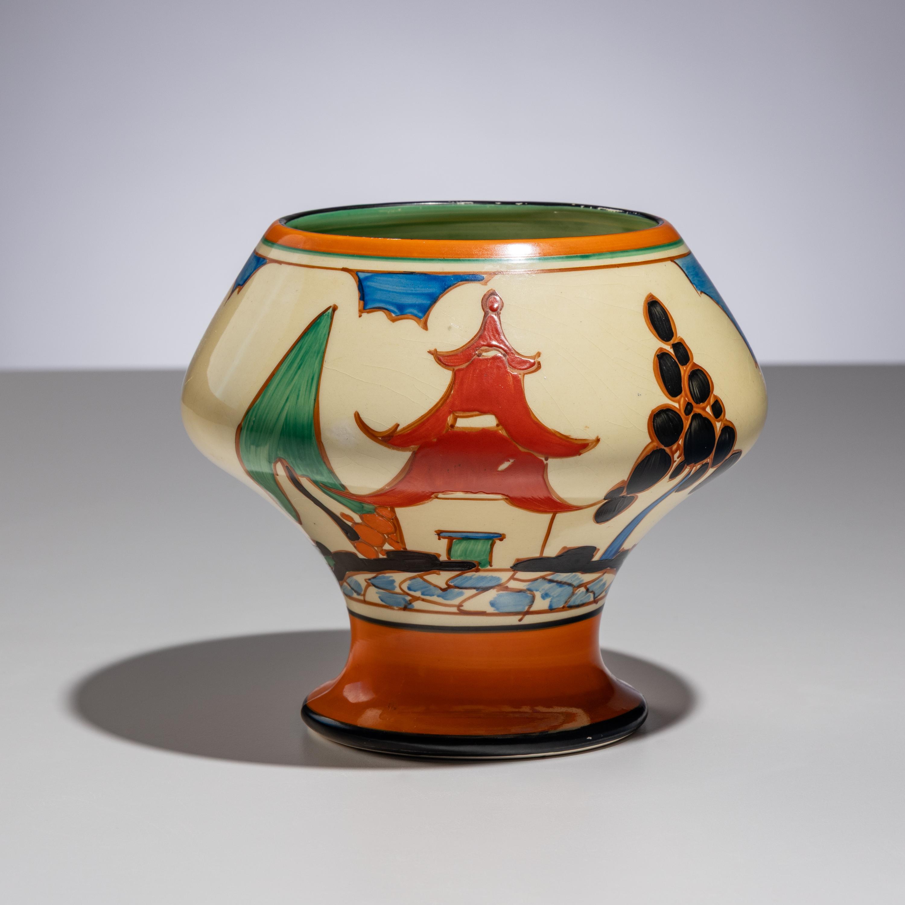 Clarice Cliff (English, 1899–1972) — Kew pattern Vase