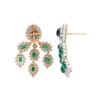 EMERALD AND DIAMOND EARRINGS