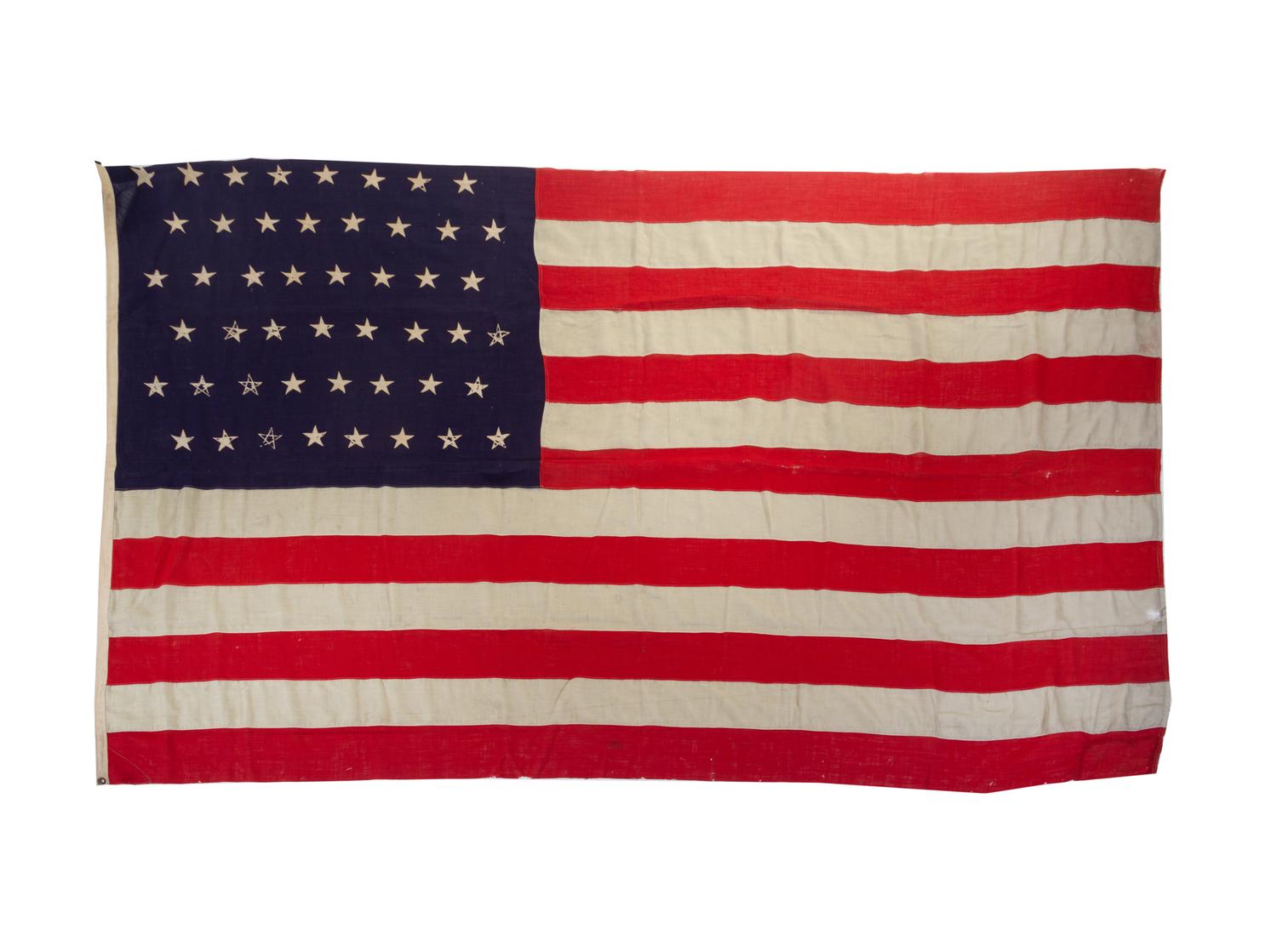 Three 48-Star American Flags