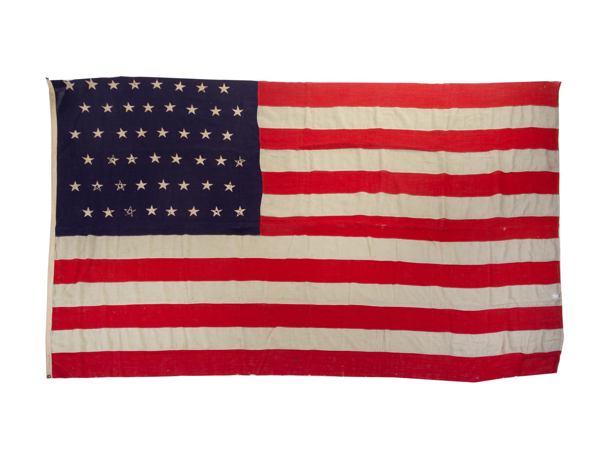 Three 48-Star American Flags