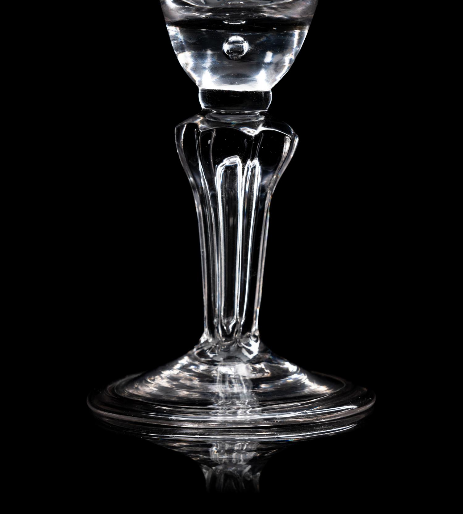 An English Pedestal-Stem Wine Glass