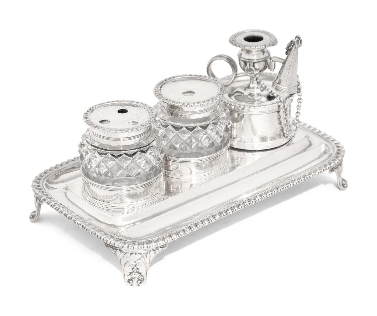 A George III Silver Standish
