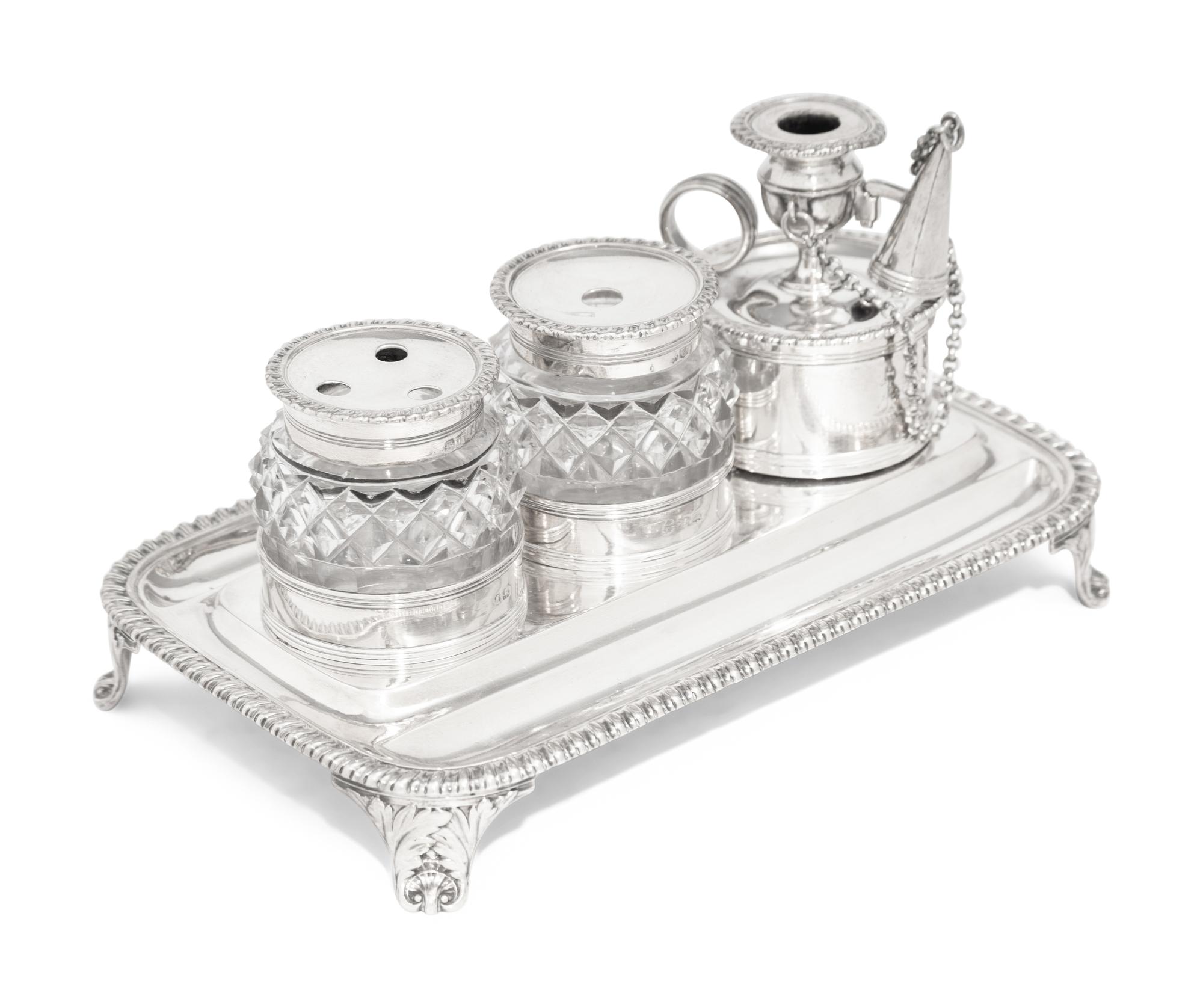 A George III Silver Standish