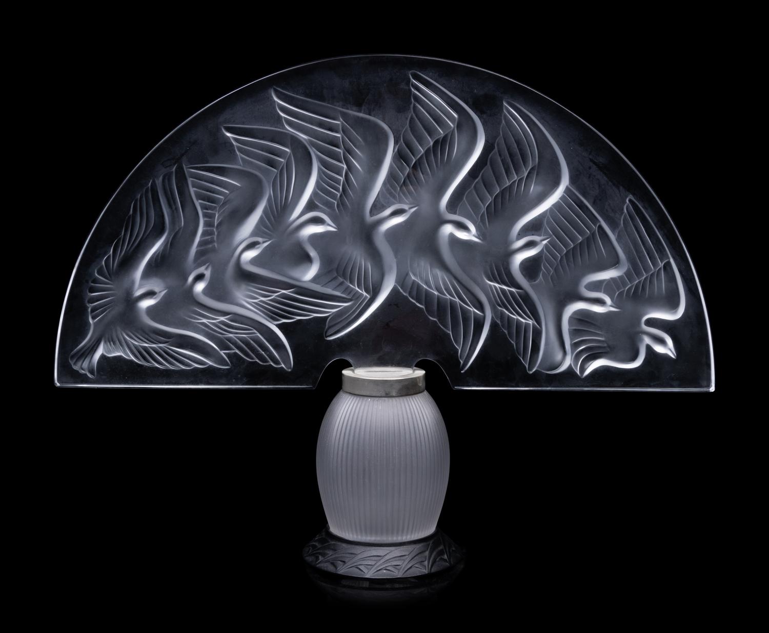 A Lalique Hokkaido Lamp