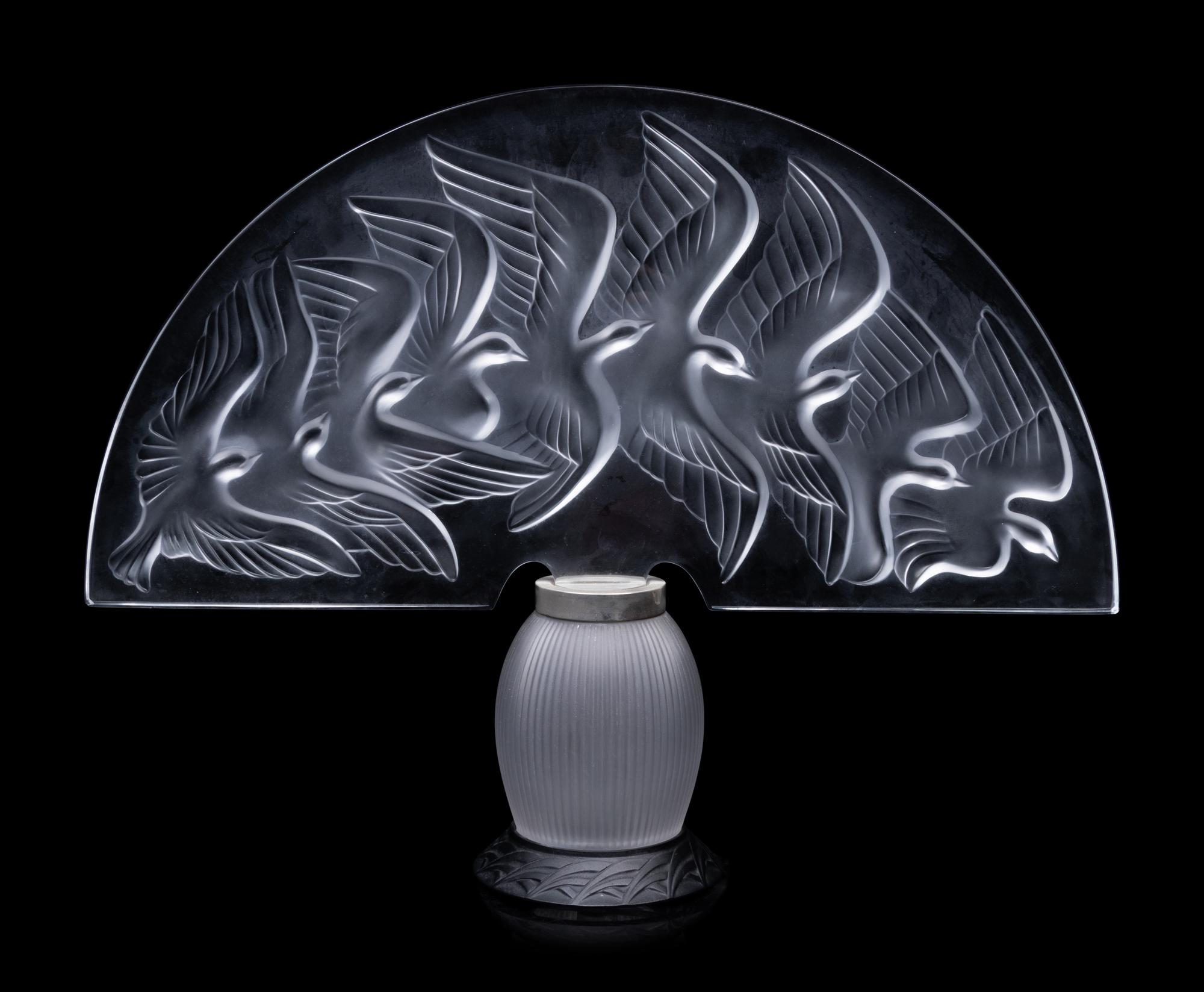 A Lalique Hokkaido Lamp