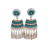 Silver Earrings, with Petit Point Turquoise Lot is located and will ship from Denver, Colorado.