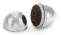 A George III Silver Nutmeg Grater, , of ovoid form with a reeded band, opening to a grater.