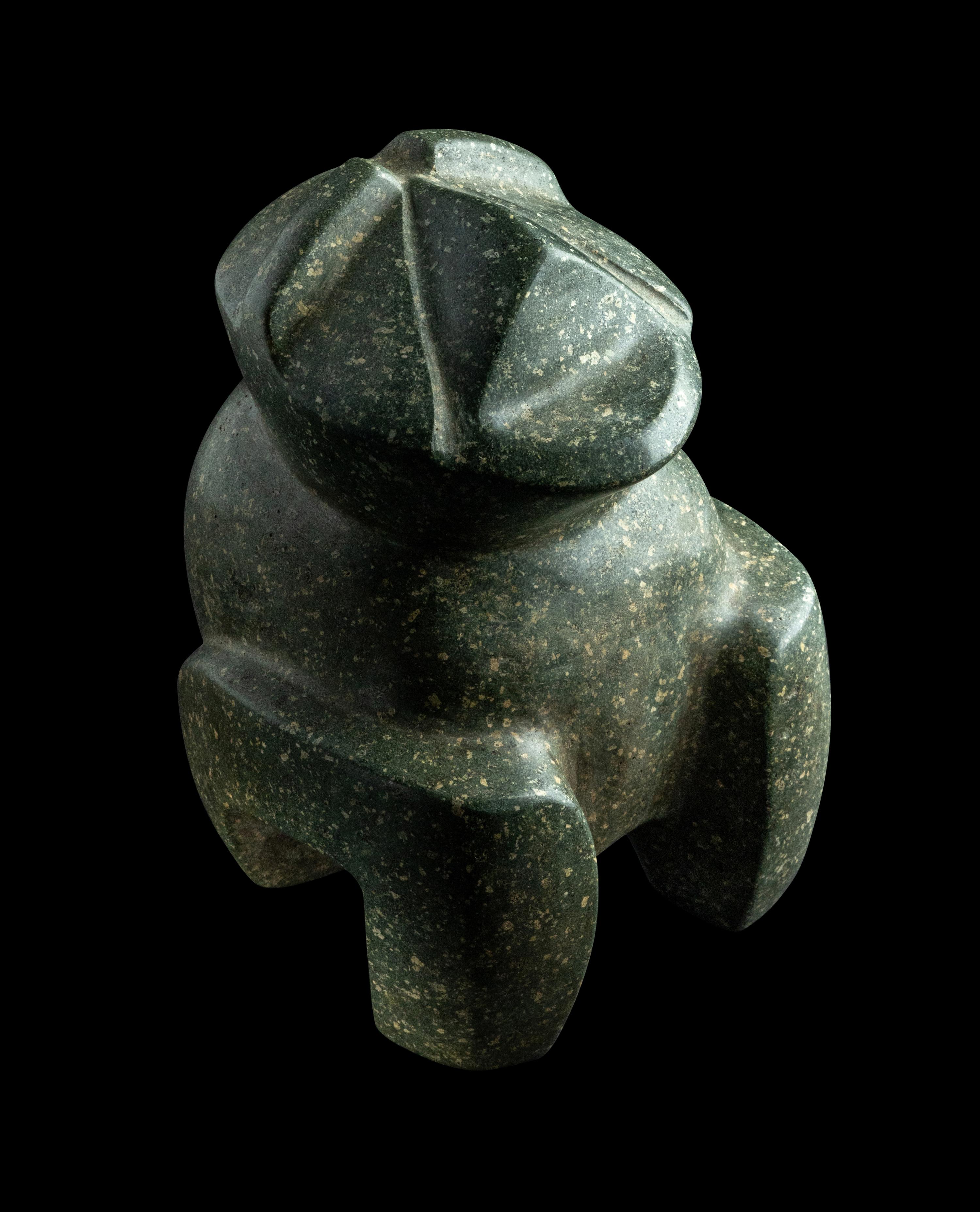 A Mezcala Metadiorite Seated Stargazer