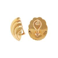 CARTIER, YELLOW GOLD CLIP EARRINGS