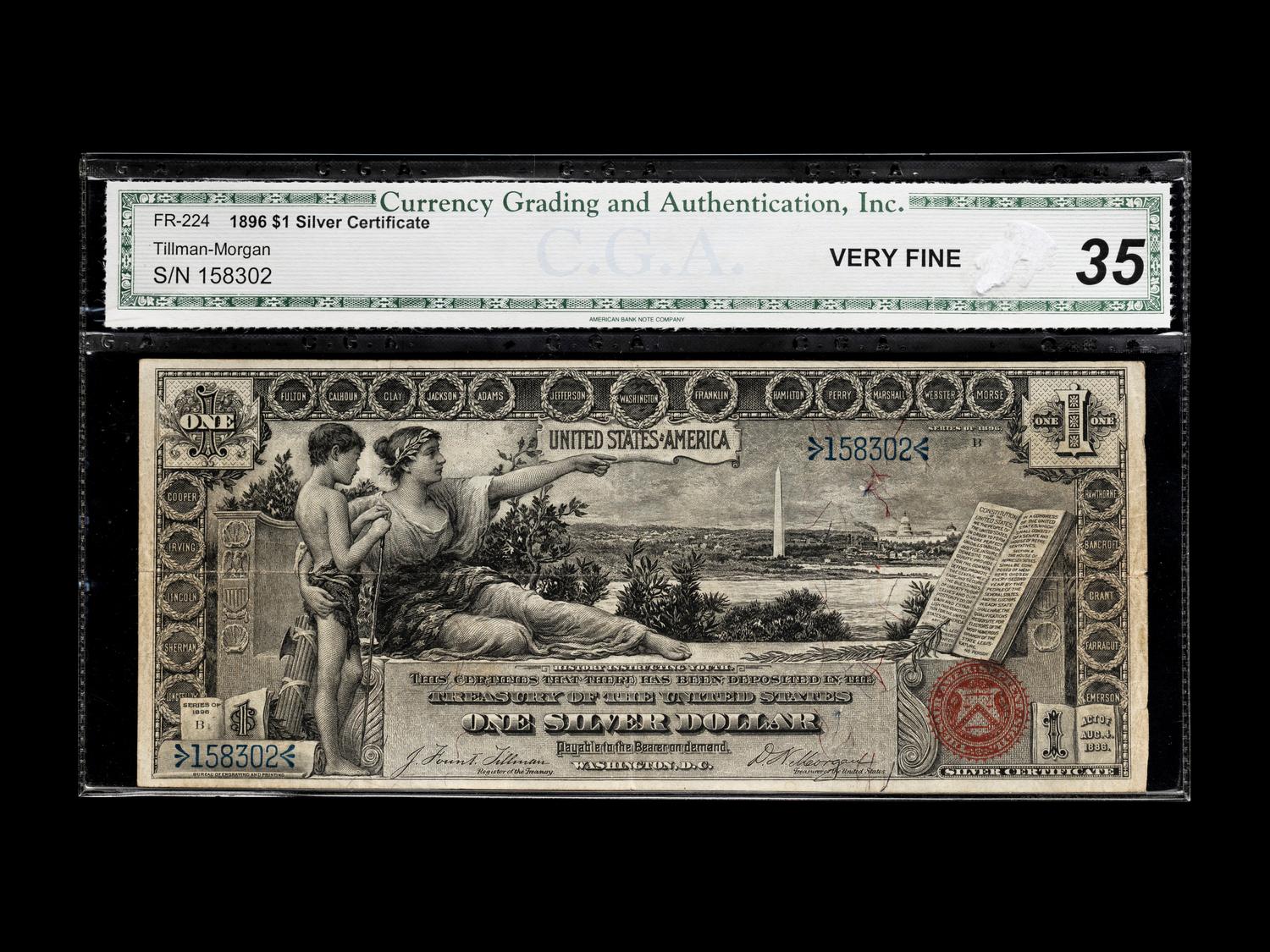 A Series 1896 Educational $1 Silver Certificate [Fr. 224]
