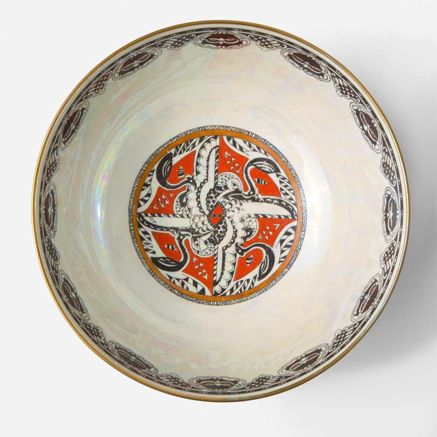 A Wedgwood Daisy Makeig-Jones (1881-1945) Celtic Ornaments Lustreware Bowl, UK, 1920s