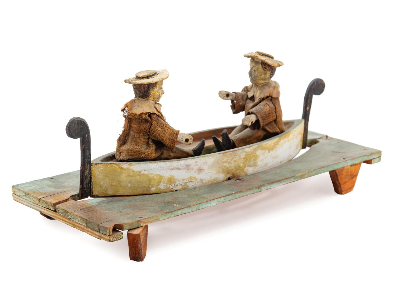 A Painted Wood "Gondola" Rocking Toy