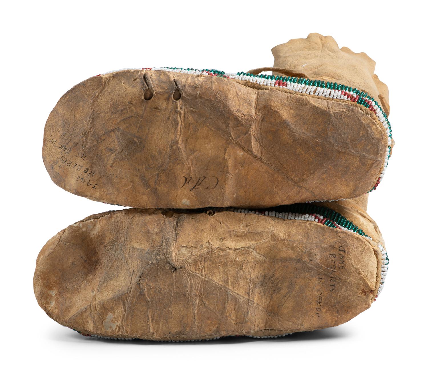 Central Plains Beaded Hide Moccasins
