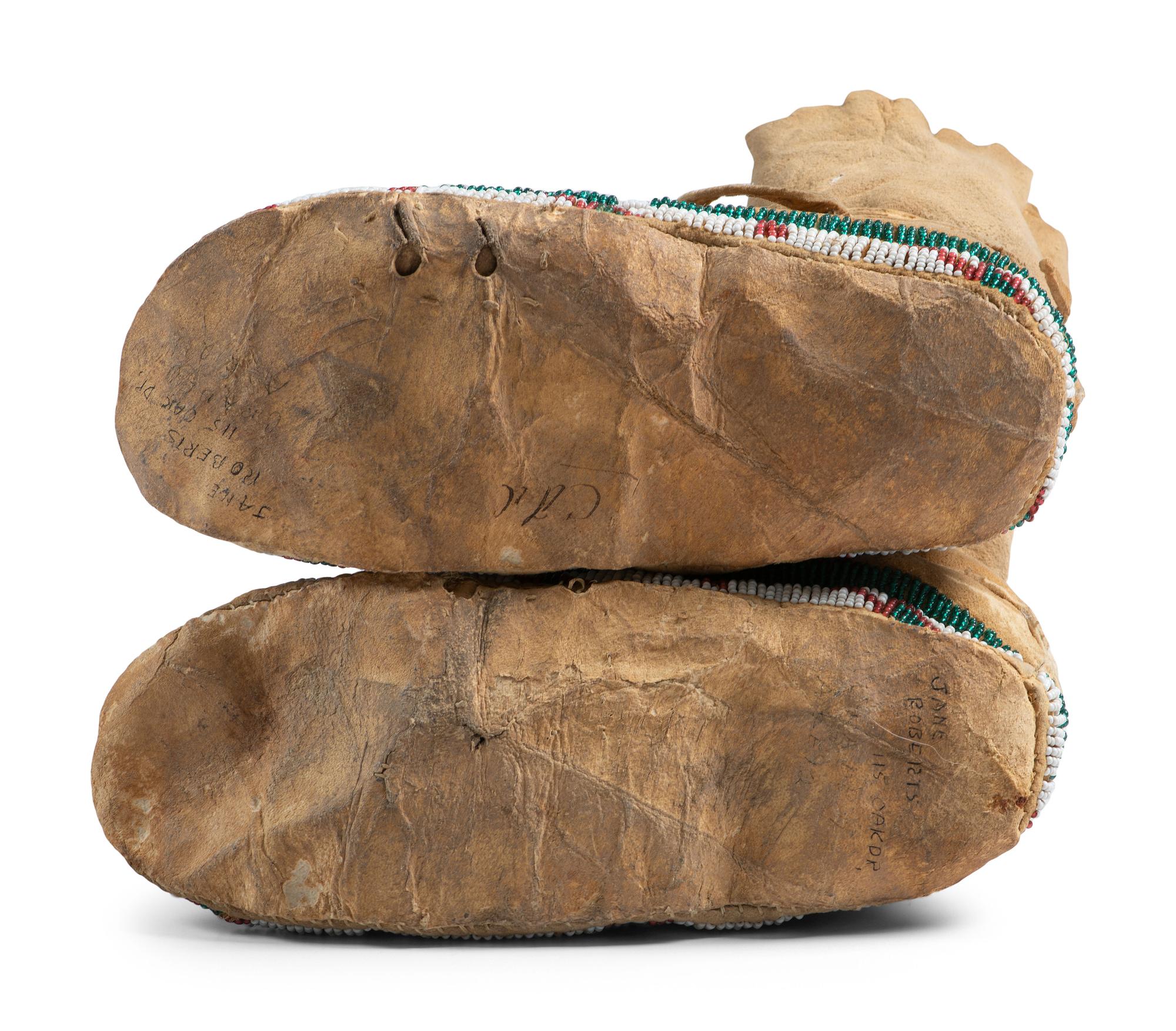 Central Plains Beaded Hide Moccasins