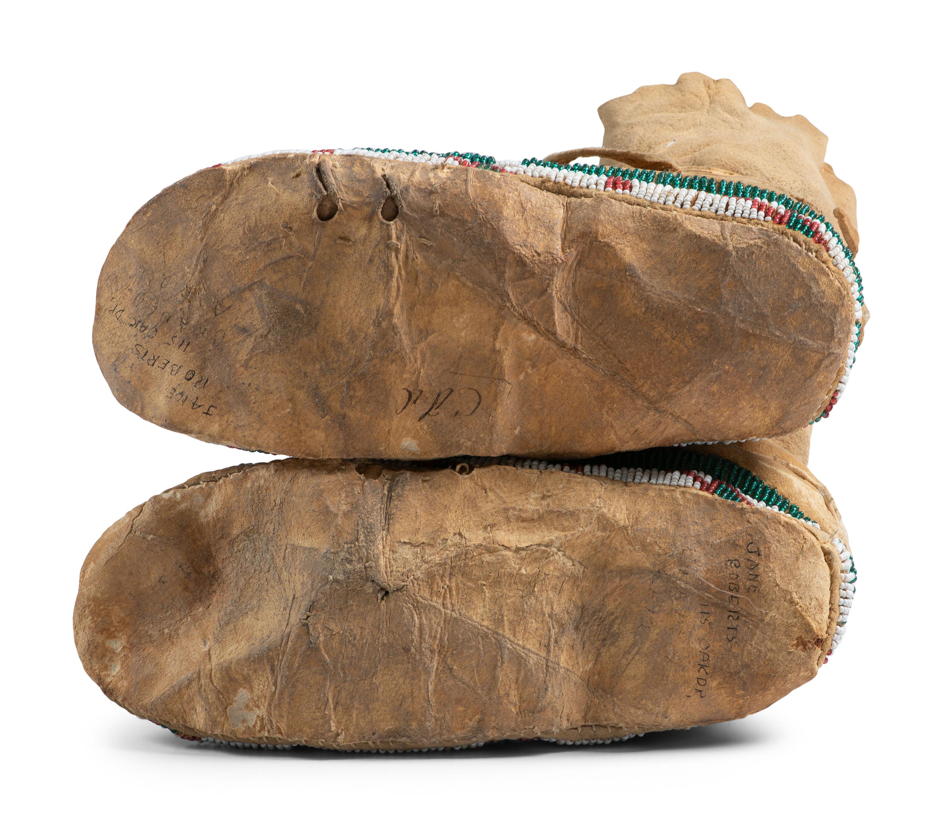 Central Plains Beaded Hide Moccasins
