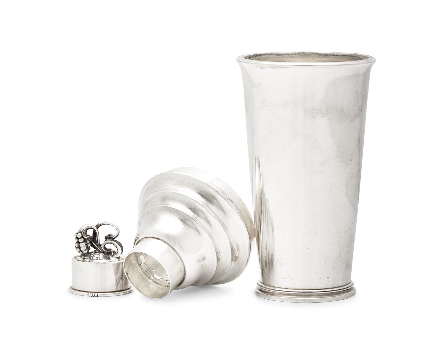 A Harald Nielsen Designed Georg Jensen Silver Cocktail Shaker