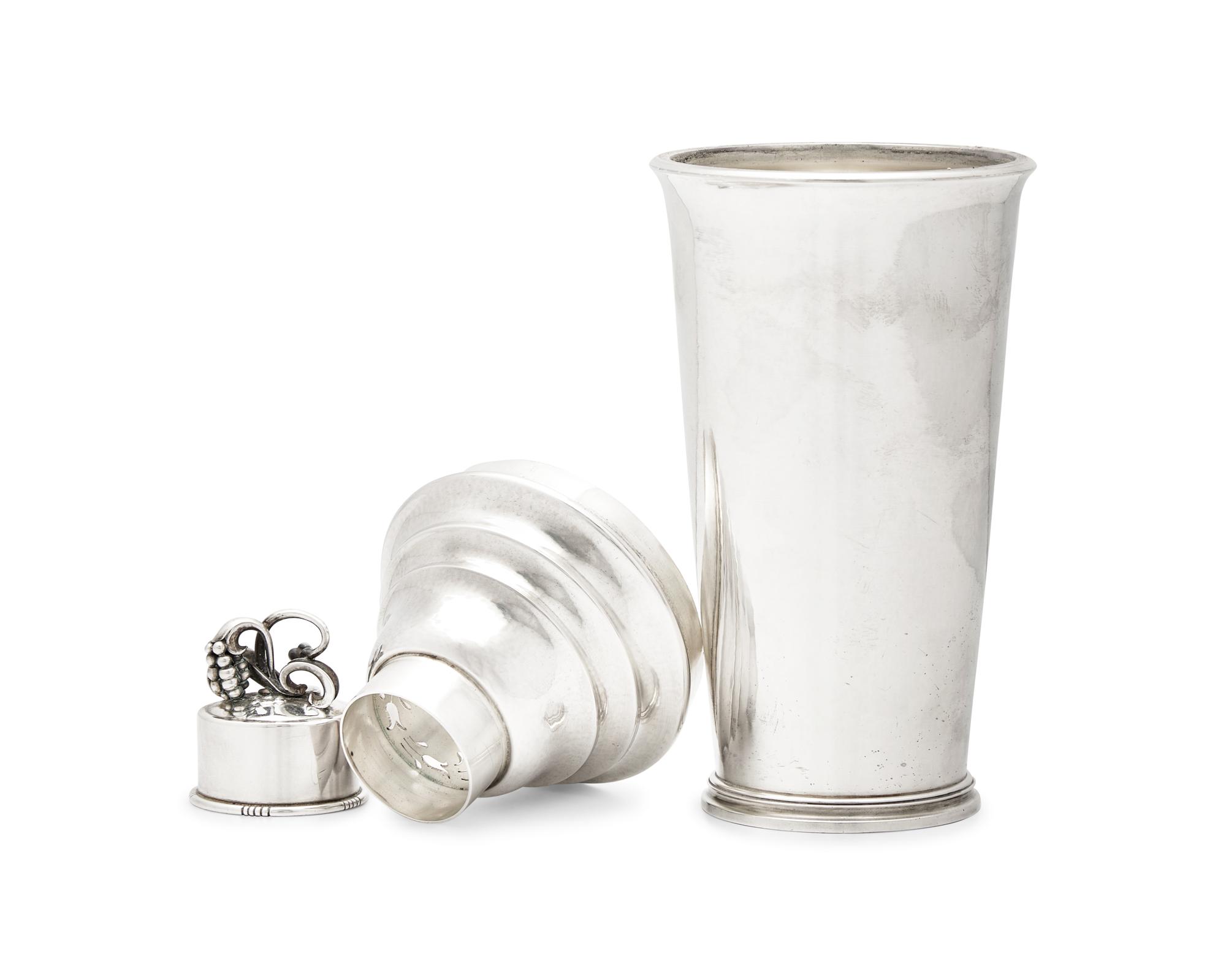 A Harald Nielsen Designed Georg Jensen Silver Cocktail Shaker