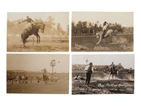 [WESTERN AMERICANA]. A group of 80 RPPCs and photographs of rodeos and cowboys.
