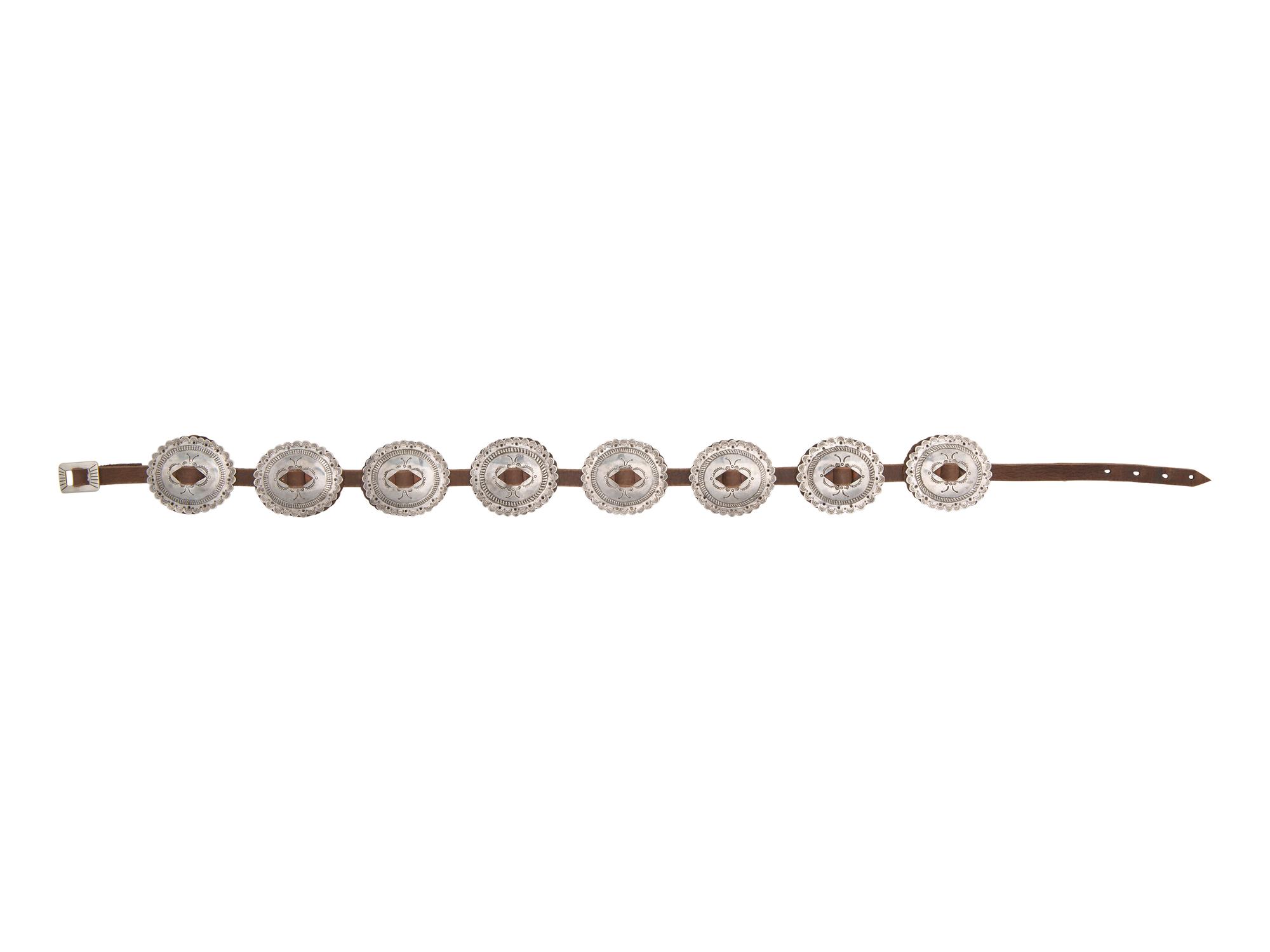 Navajo Silver First Phase Revival Concha Belt
