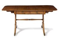 A Regency Ebony Inlaid Mahogany Sofa Table