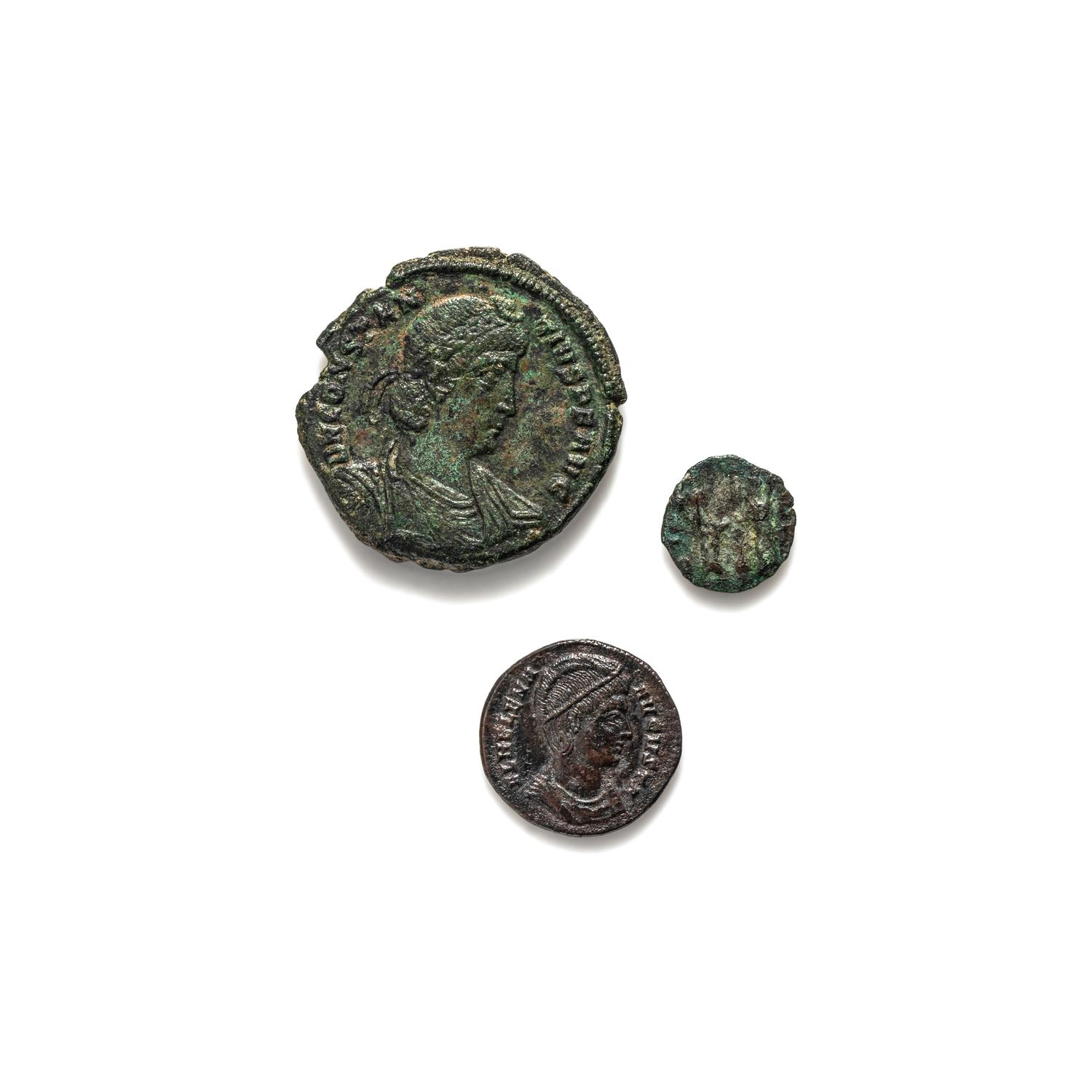 Three Ancient Bronze Coins