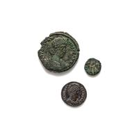 Three Ancient Bronze Coins