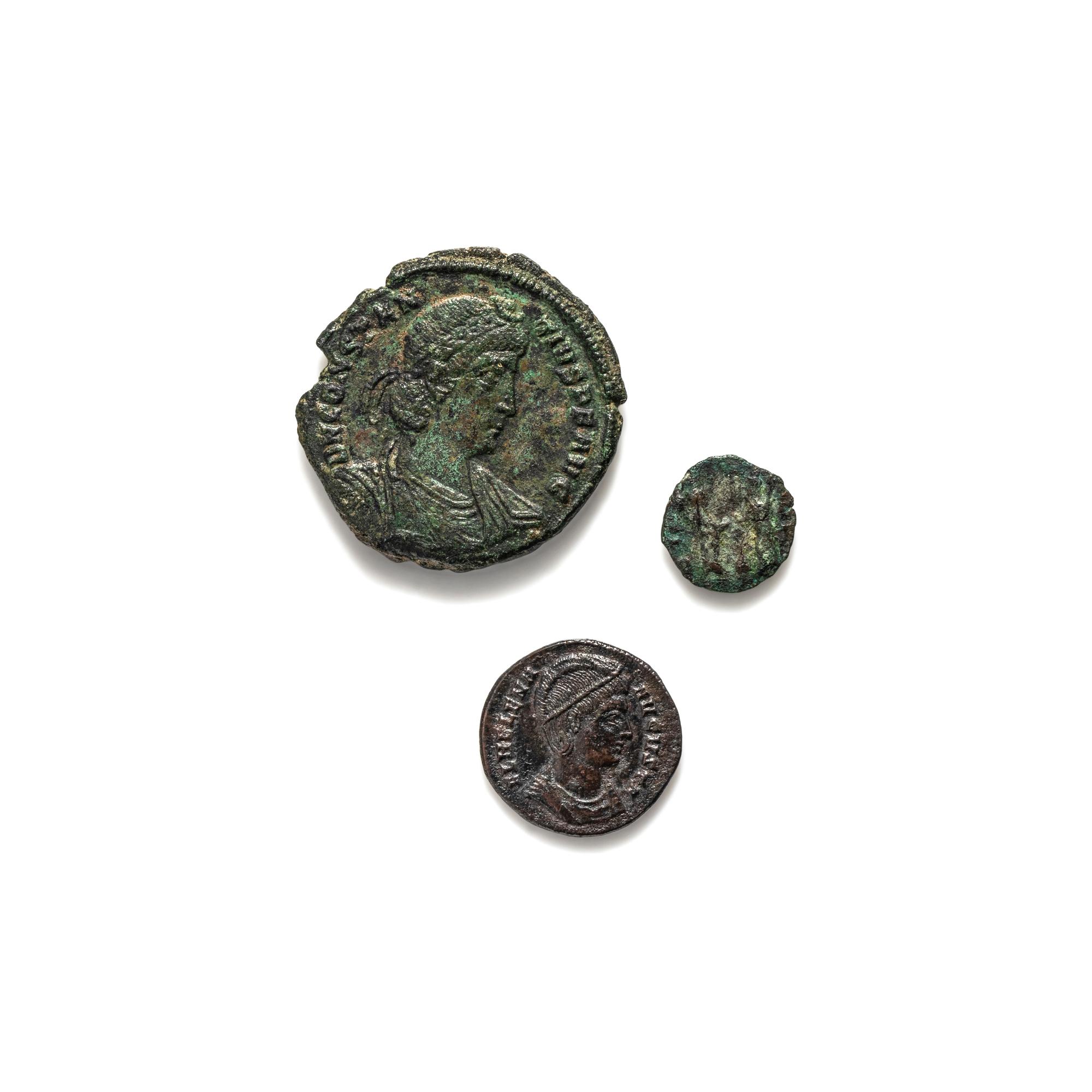 Three Ancient Bronze Coins