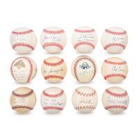 A Collection of 12 Hall of Fame and Notable Announcer Signed Autograph Baseballs