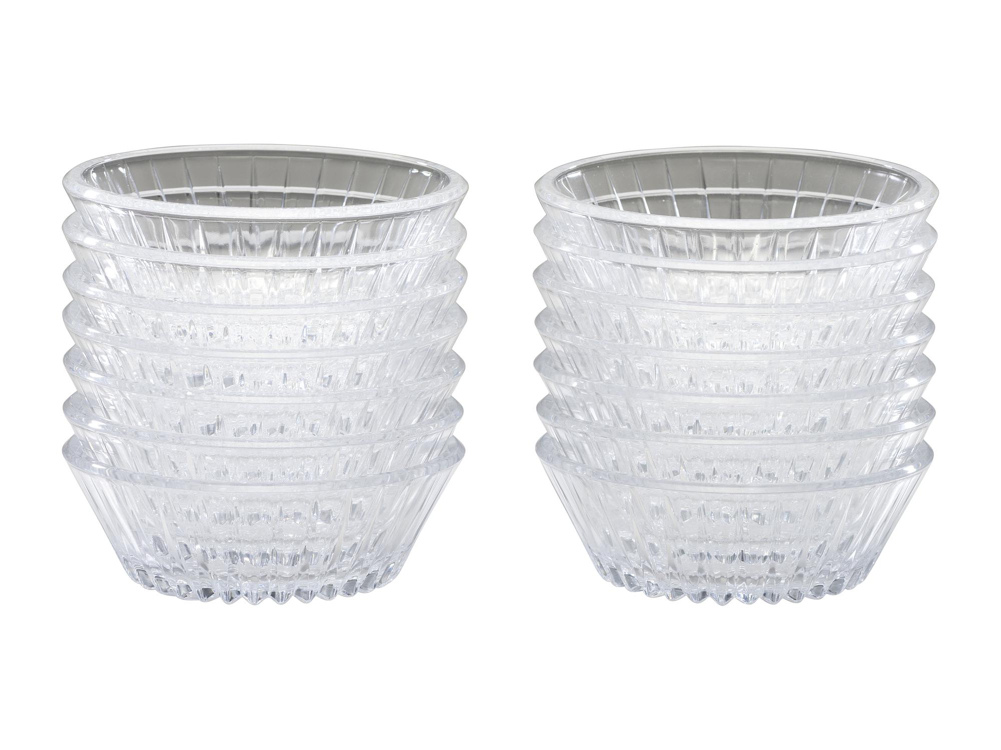 A Set of Val St Lambert Crystal Bowls and Silver Mounted Cordials