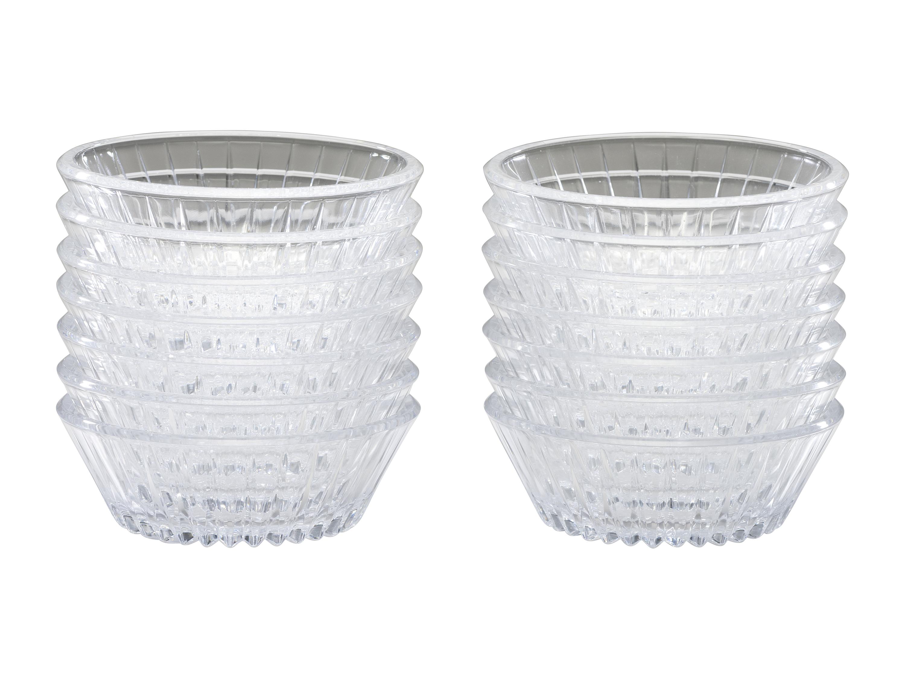 A Set of Val St Lambert Crystal Bowls and Silver Mounted Cordials