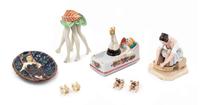 A Collection of Erotic Porcelain Articles Height of tallest 6 inches. — LATE 19TH CENTURY AND 20TH CENTURY