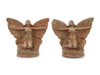 A Pair of Bronzed Composition Bookends