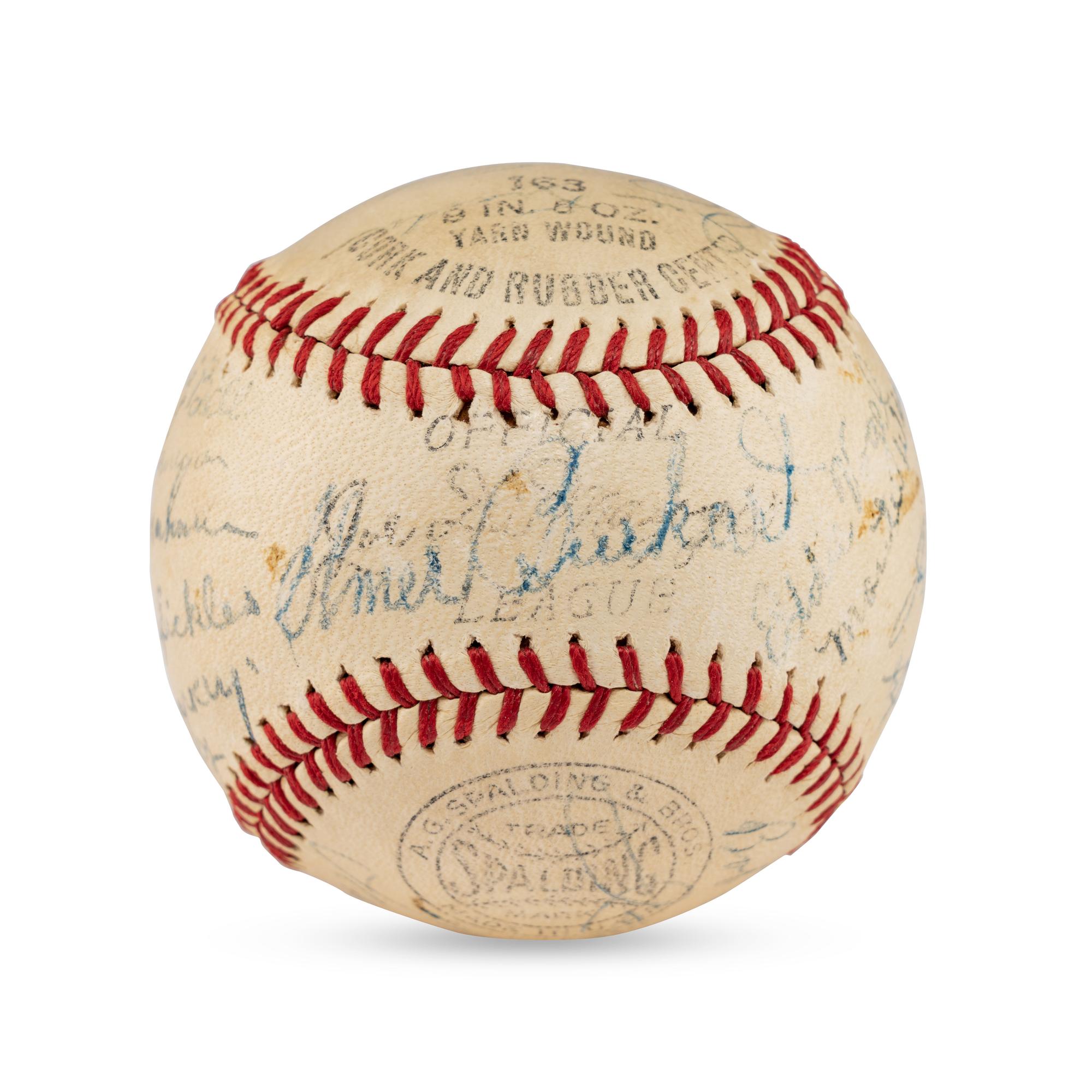 A 1941 Baltimore Orioles Team Signed Autograph Baseball