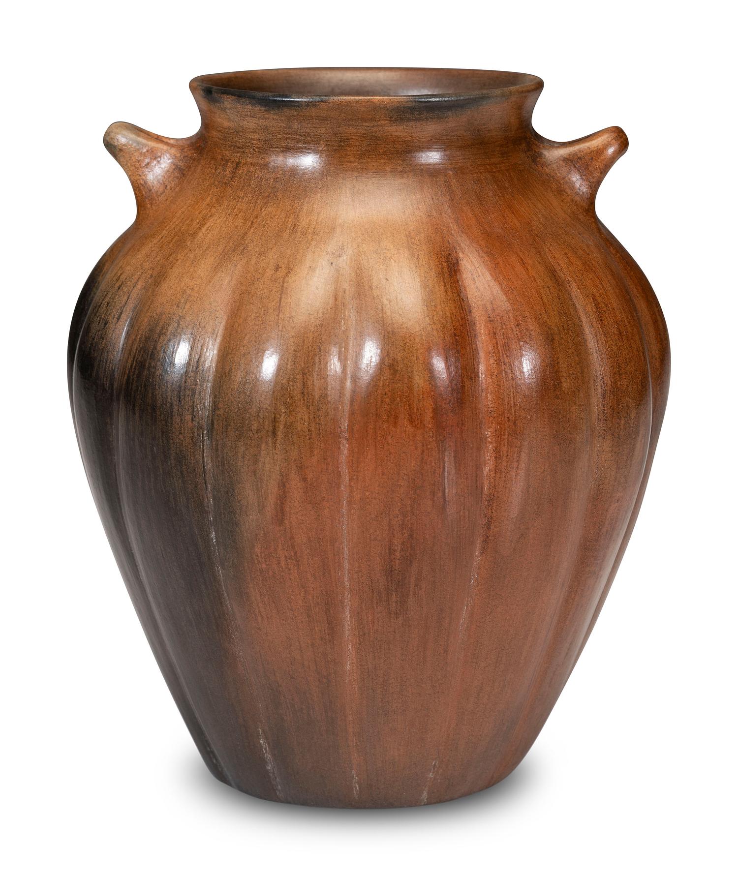 Fluted Pottery Jar