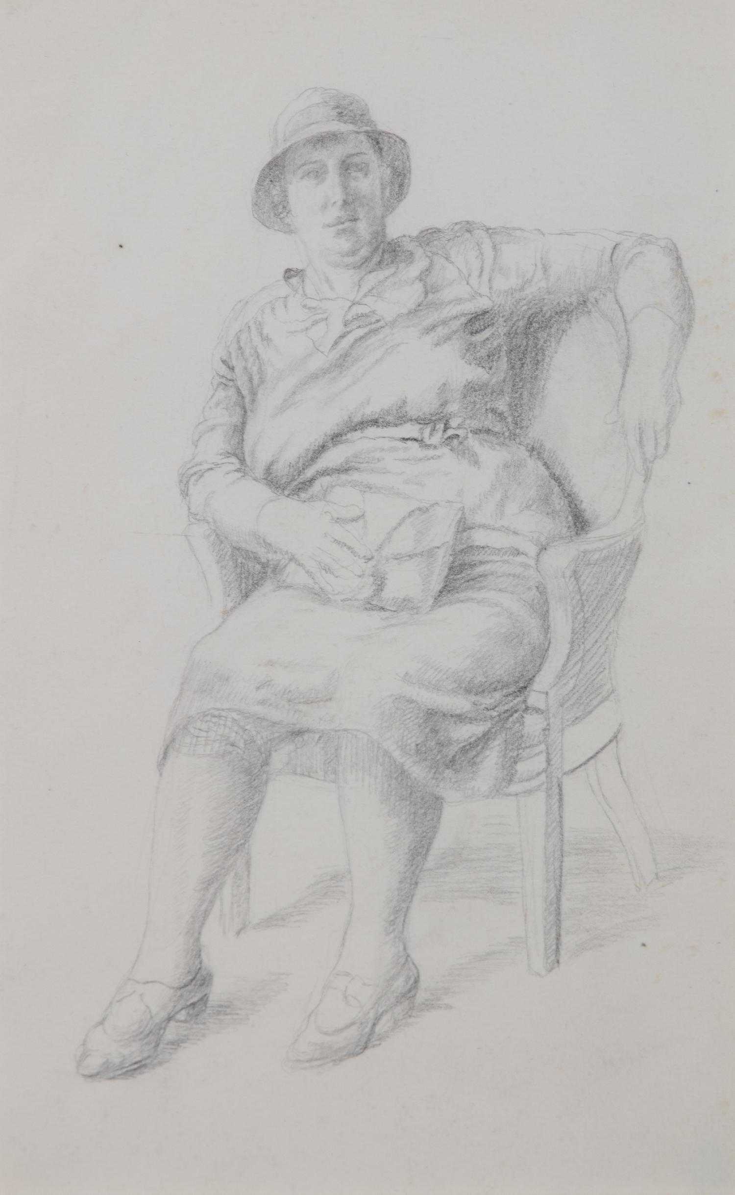 Katherine Schmidt, (American, 1898-1978) — Seated Woman with Purse, 1937