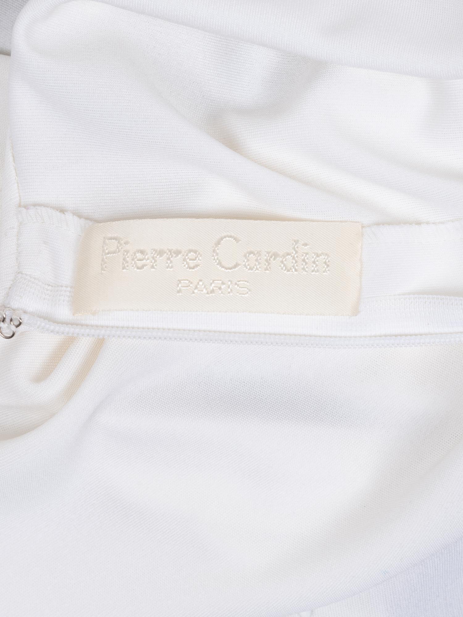 Pierre Cardin Haute Couture Bi-color Dress with Hooped Skirt, 1980-90s