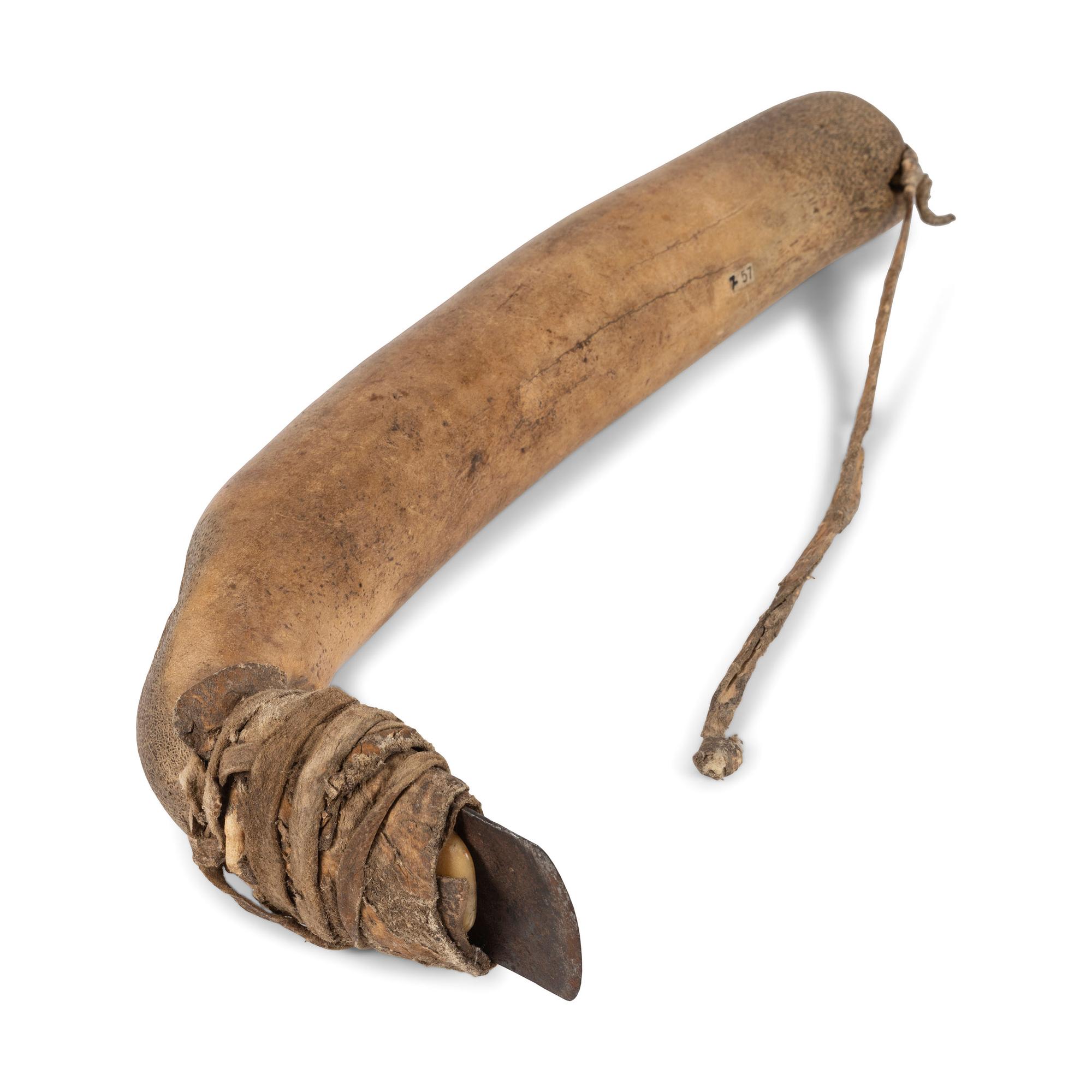 Plains Elk Antler Hide Scraper