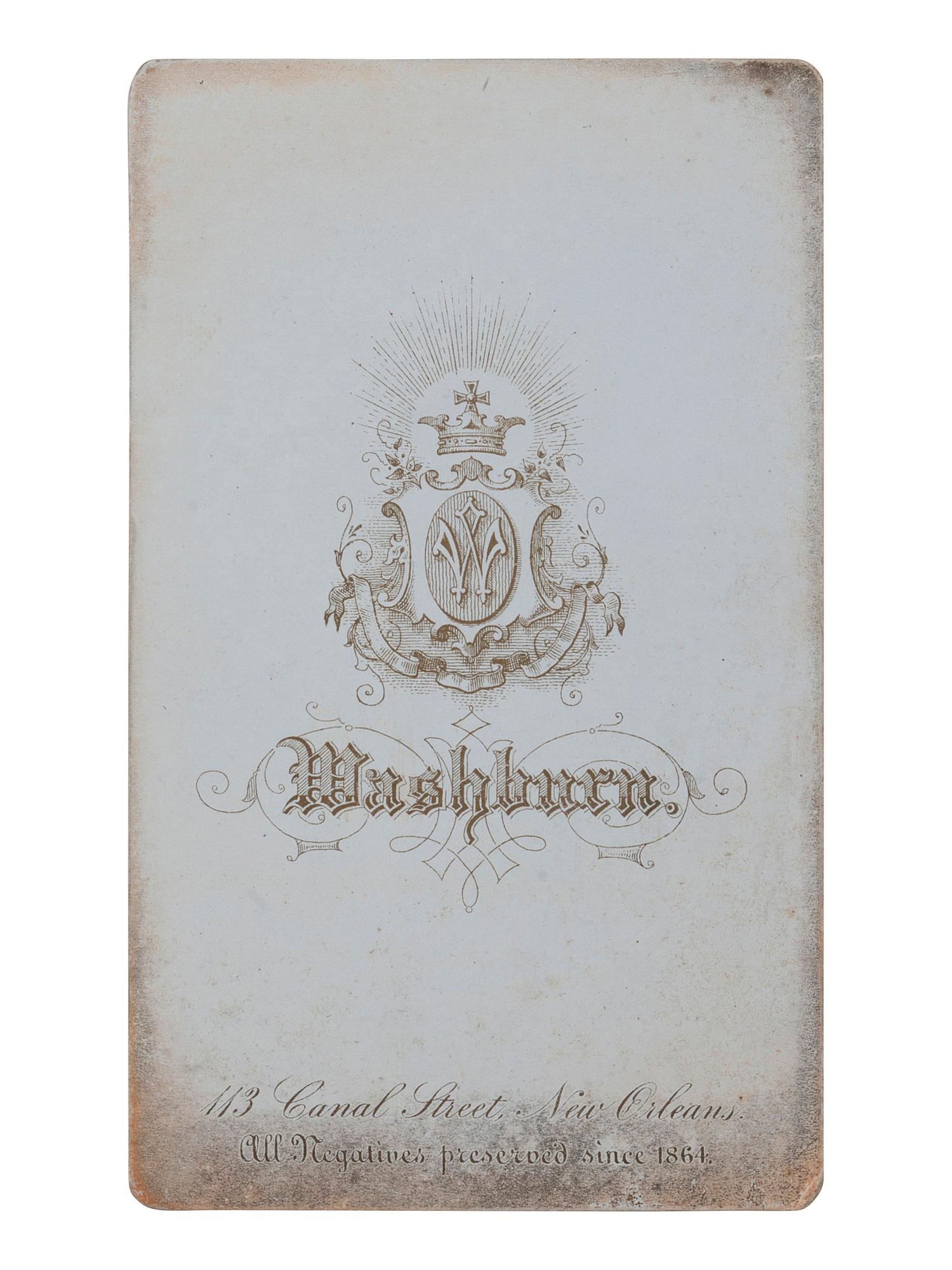 [CIVIL WAR]. DAVIS, Jefferson (1808-1889). Signed CDV of the aged former CSA President. New Orleans, LA: W.W. Washburn, ca 1880s.