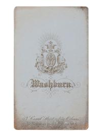 [CIVIL WAR]. DAVIS, Jefferson (1808-1889). Signed CDV of the aged former CSA President. New Orleans, LA: W.W. Washburn, ca 1880s.