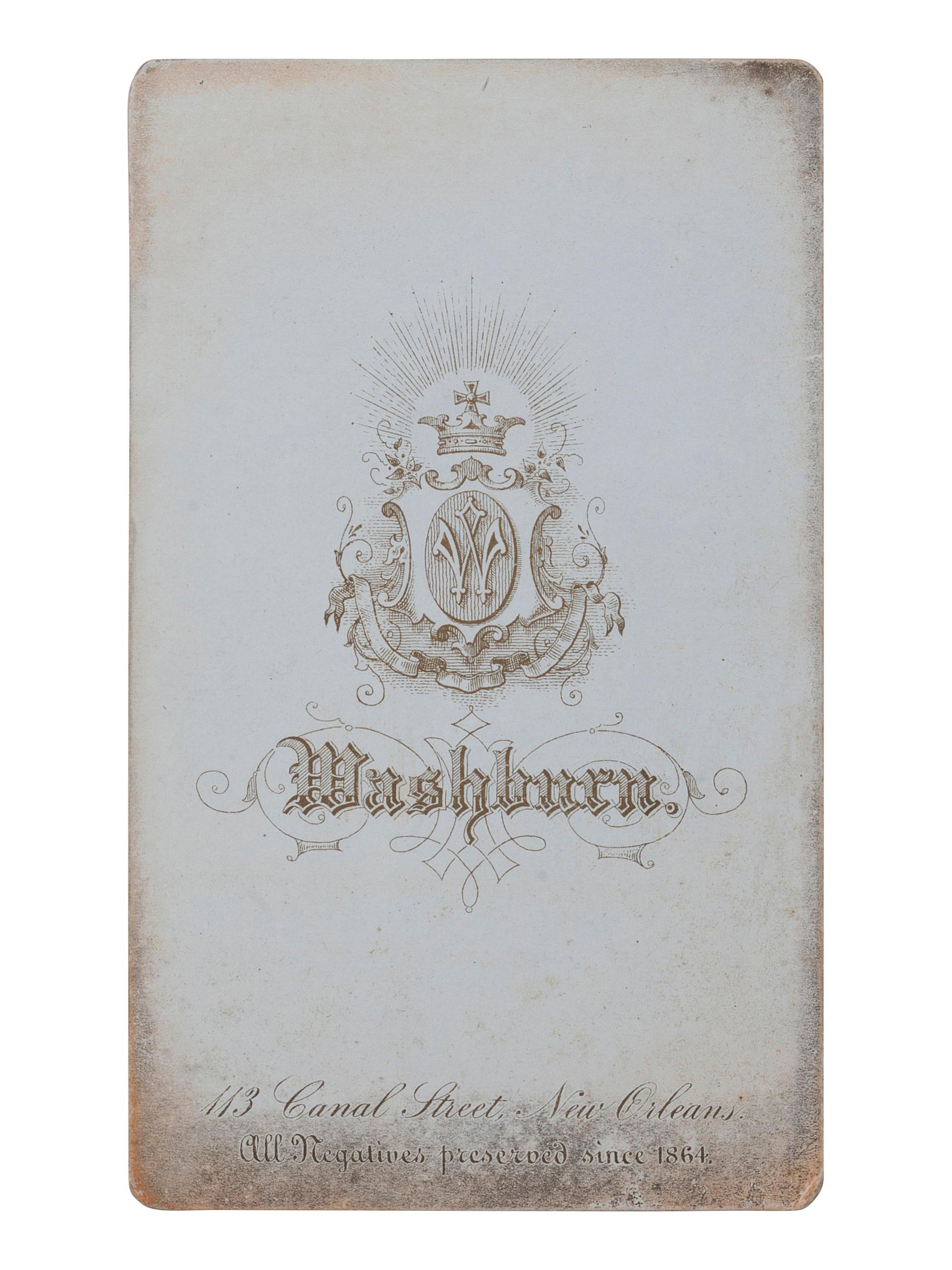 [CIVIL WAR]. DAVIS, Jefferson (1808-1889). Signed CDV of the aged former CSA President. New Orleans, LA: W.W. Washburn, ca 1880s.