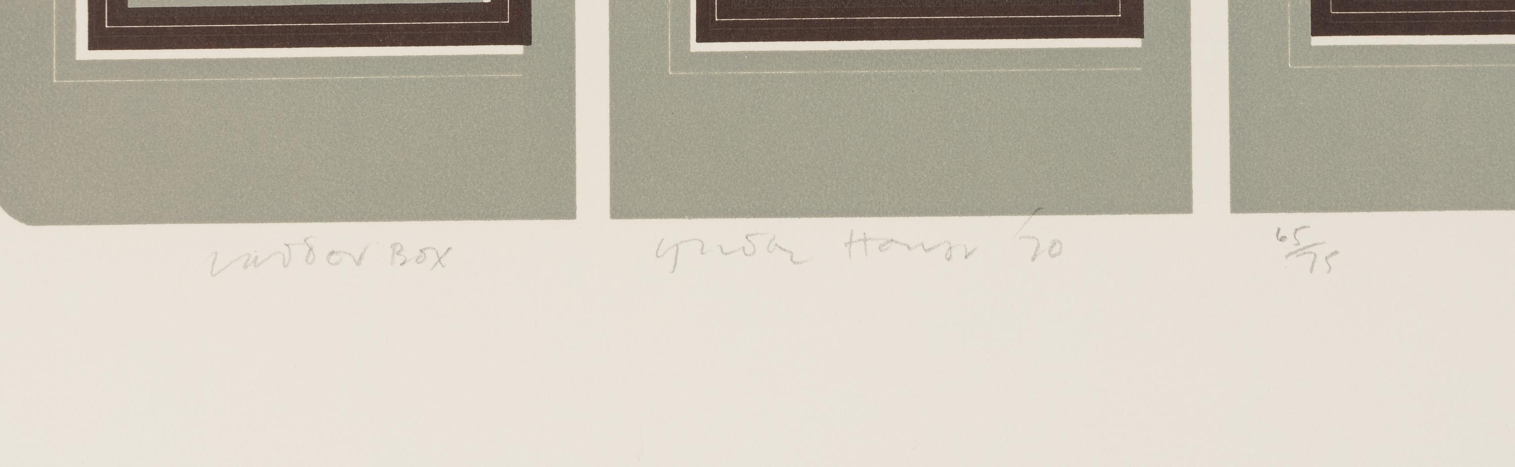 A Group of Six Prints ( Ladder Box; Multi Case; Vertical Screen; Drop Mitres; Quoined Chase; Mitred Matrix ), 1970