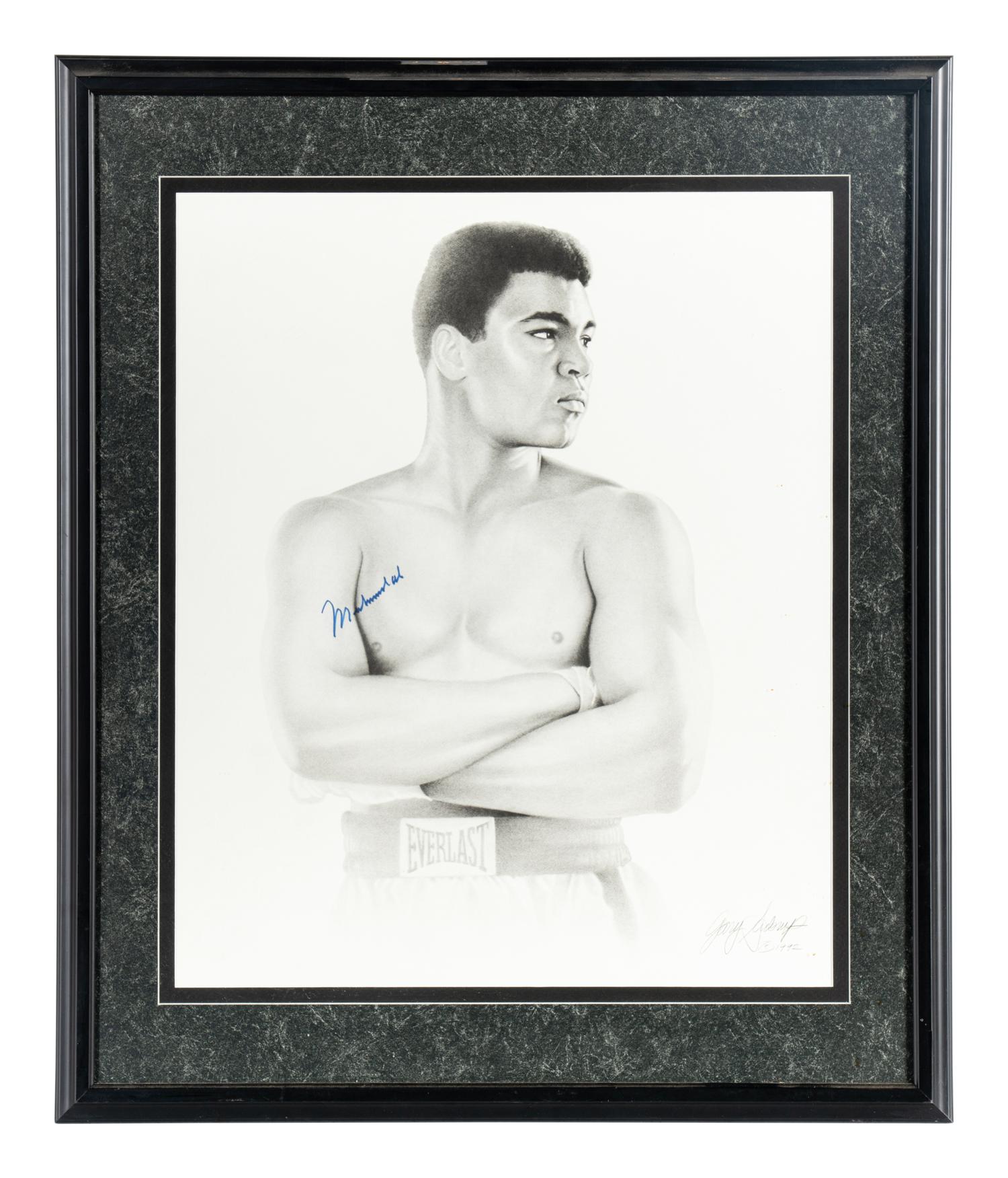 A Muhammad Ali Signed Autograph Print (Beckett Authentication Services Letter),