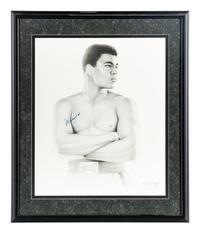 A Muhammad Ali Signed Autograph Print (Beckett Authentication Services Letter),