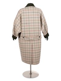 Hermès Wool Plaid Coat, 1980s