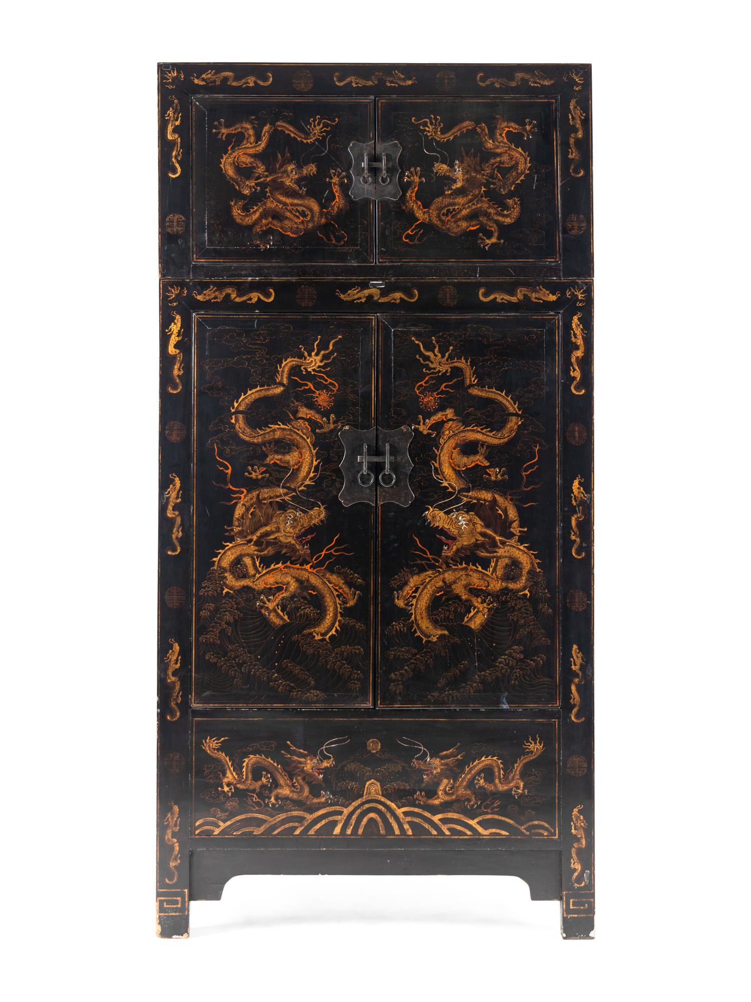 A Chinese Lacquered Armoire