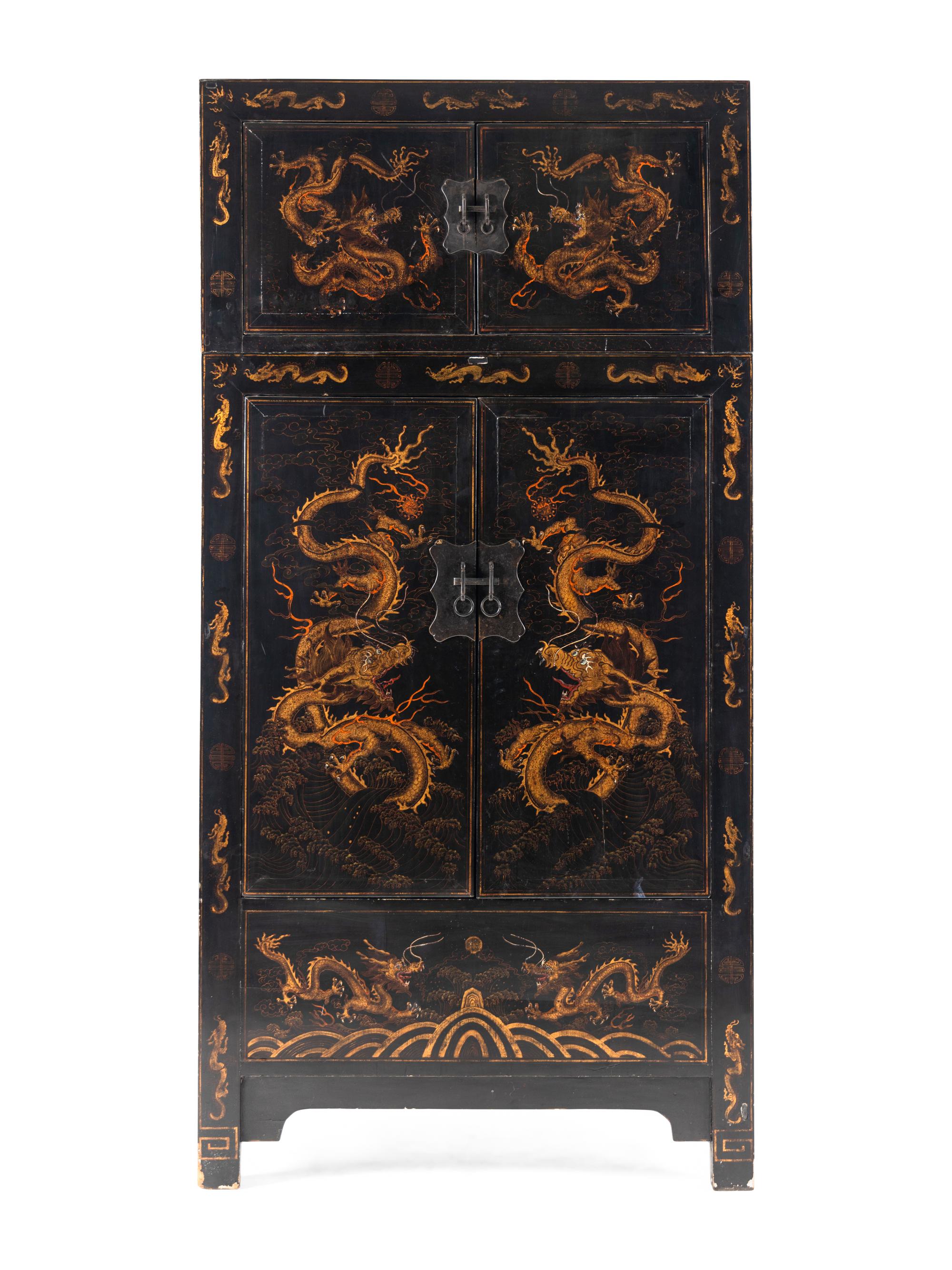 A Chinese Lacquered Armoire