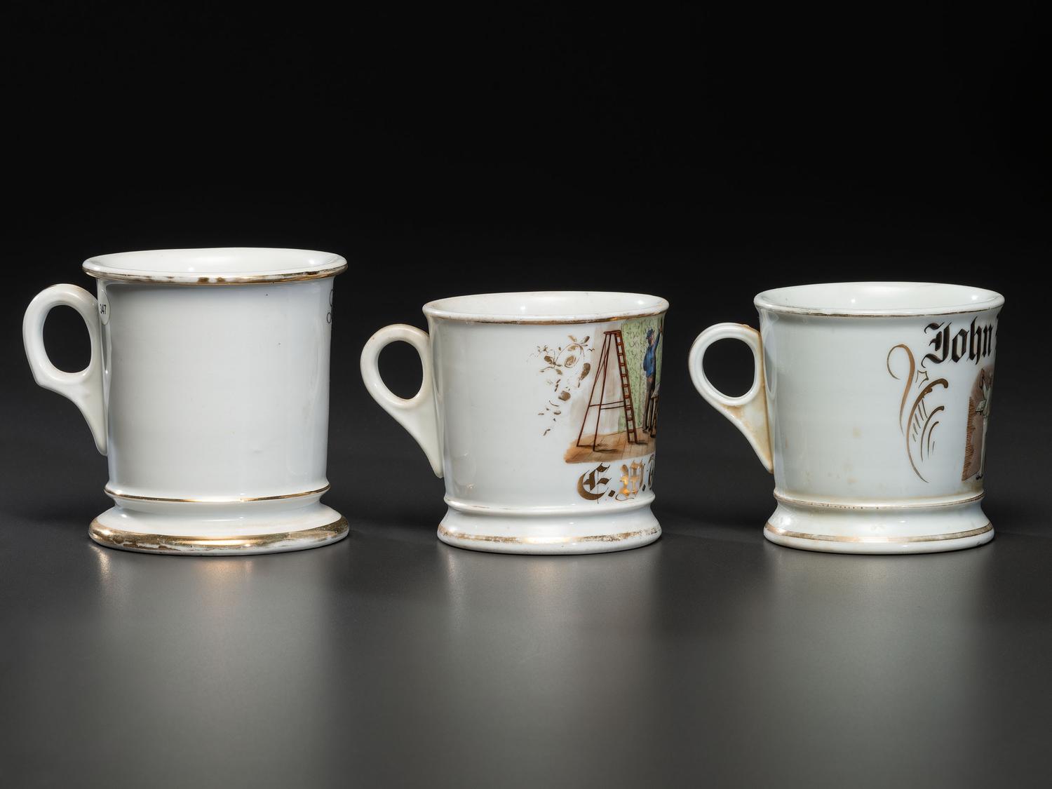 Three Tradesman Occupational Shaving Mugs